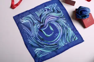 Aquarius Gift Box / Zodiac Themed Pure Silk POCKET SQUARE