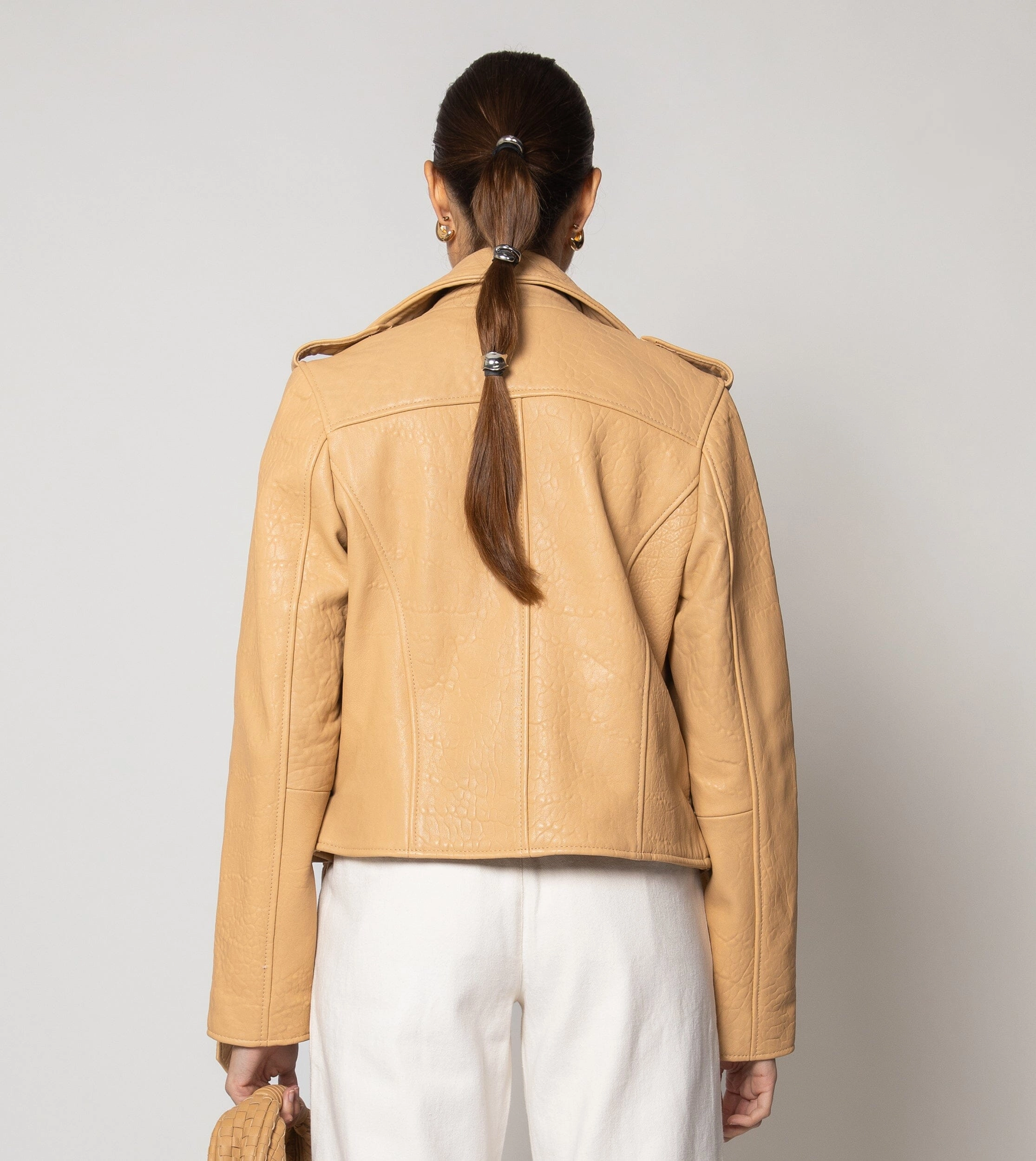 Asher Leather Jacket | Tan Layering Essential Wear Resistant Fabric