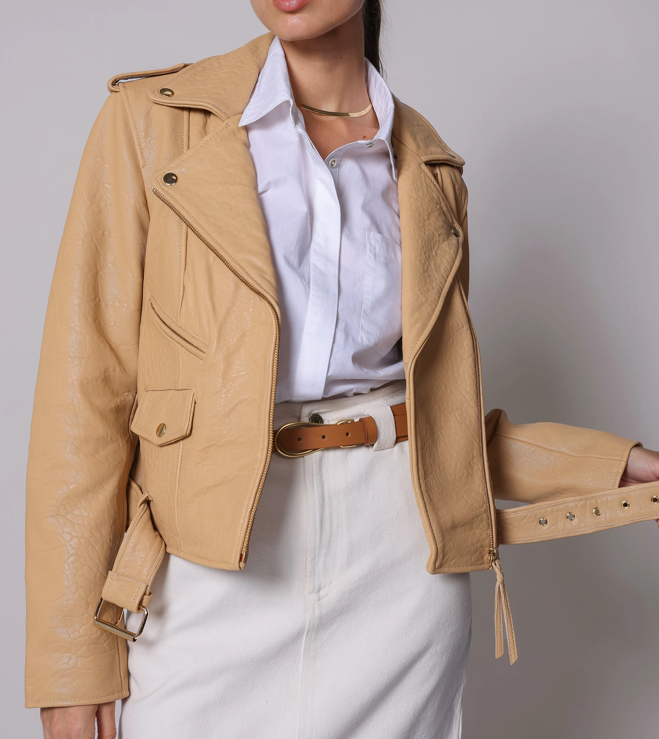 Holiday Comfort Style Asher Leather Jacket | Tan