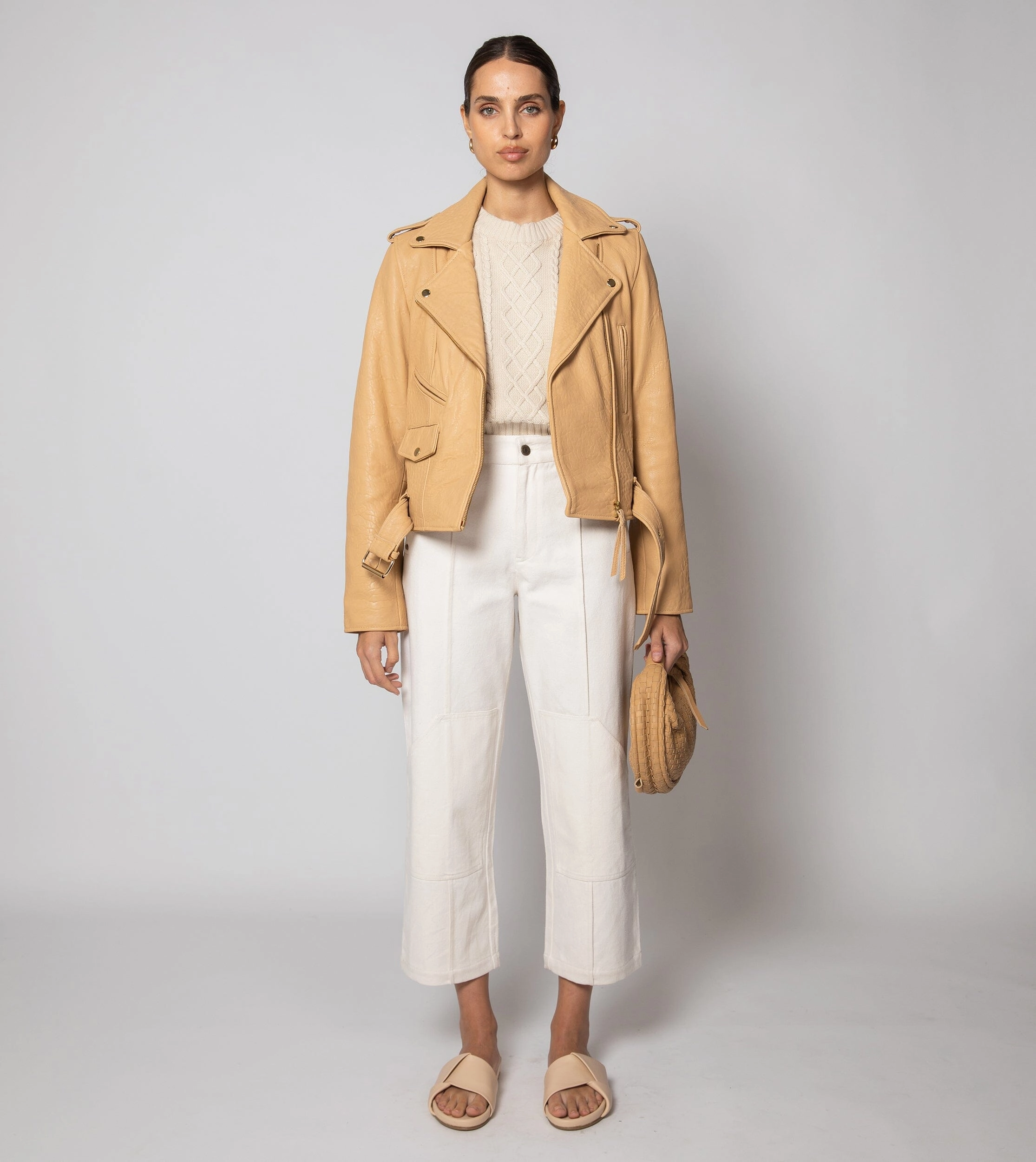 Asher Leather Jacket | Tan Non-toxic Basic Layer