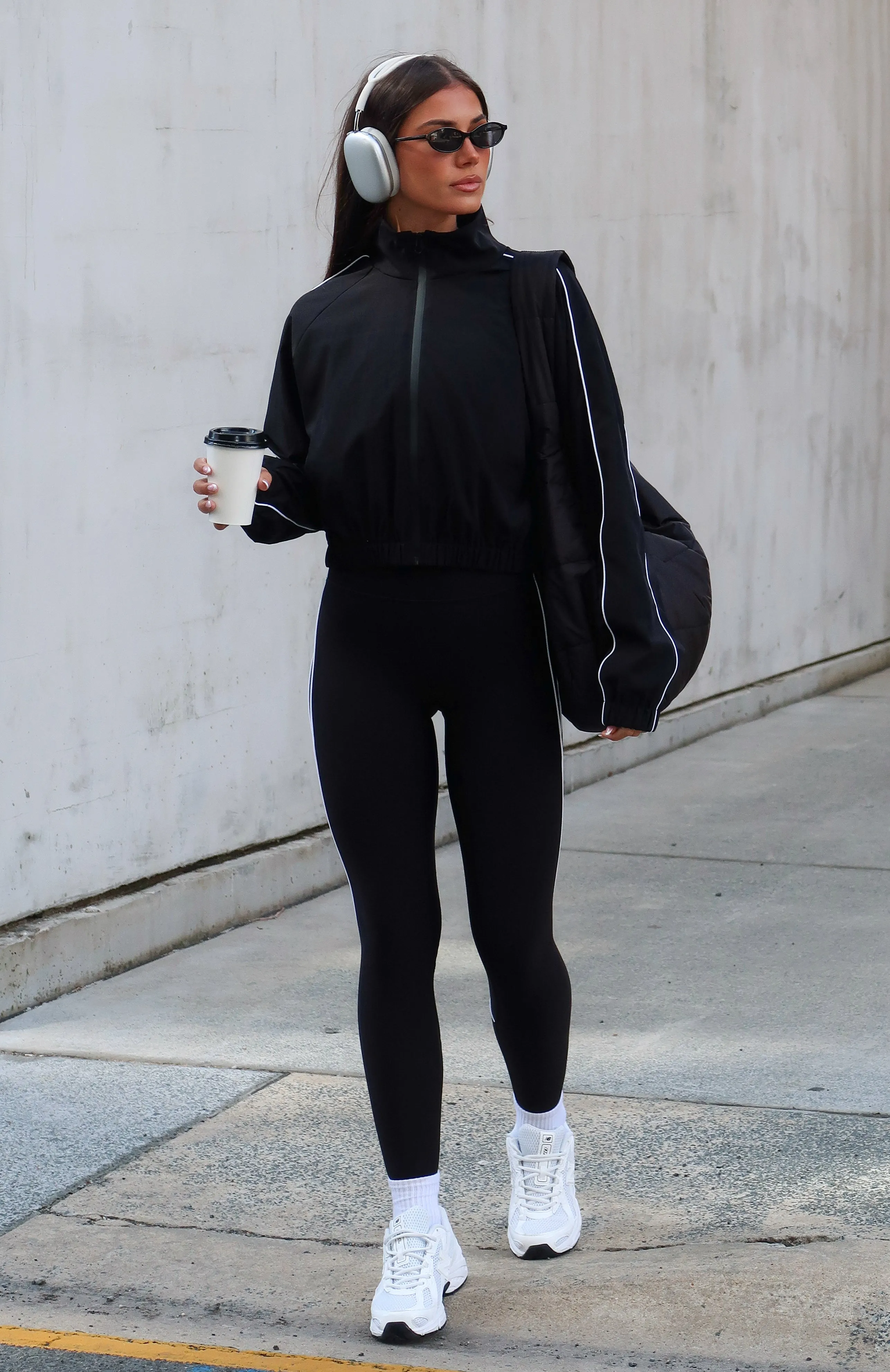 Comfort Cushion Neckline Sheer Overlay Material Victory Jacket Black/White