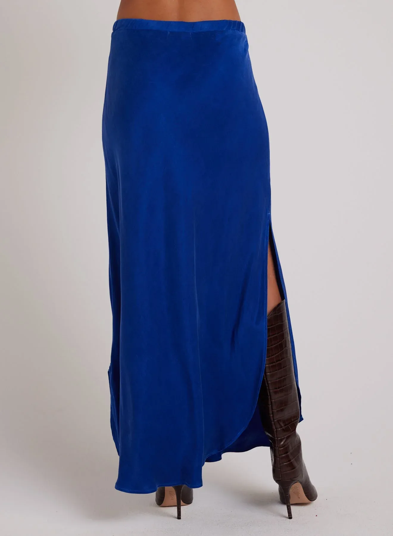 Asymmetric Side Slit Bias Skirt light texture Artistic Influence