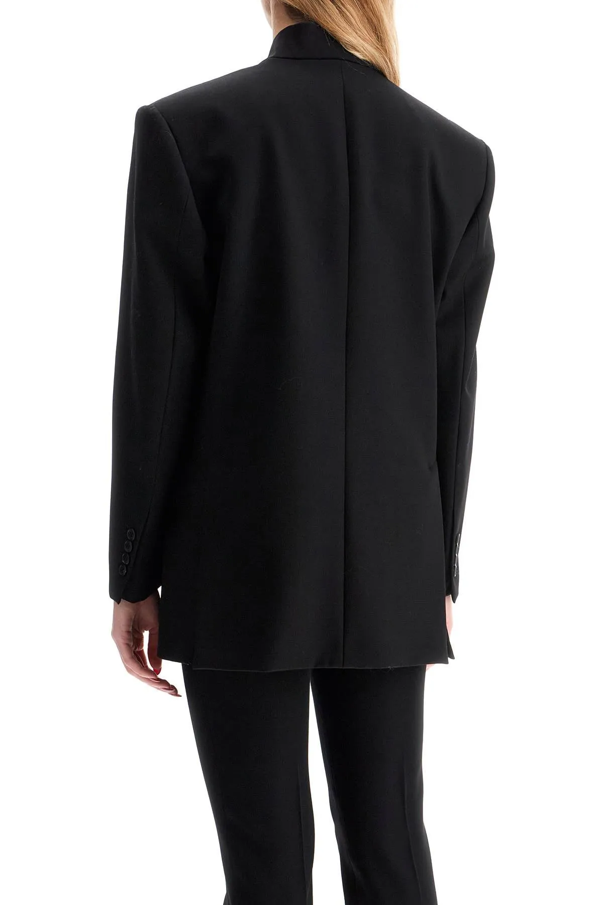 asymmetric wool blazer for 250WCG00080WWW046AA BLACK