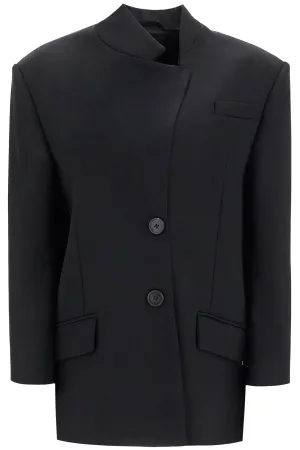 asymmetric wool blazer for 250WCG00080WWW046AA BLACK