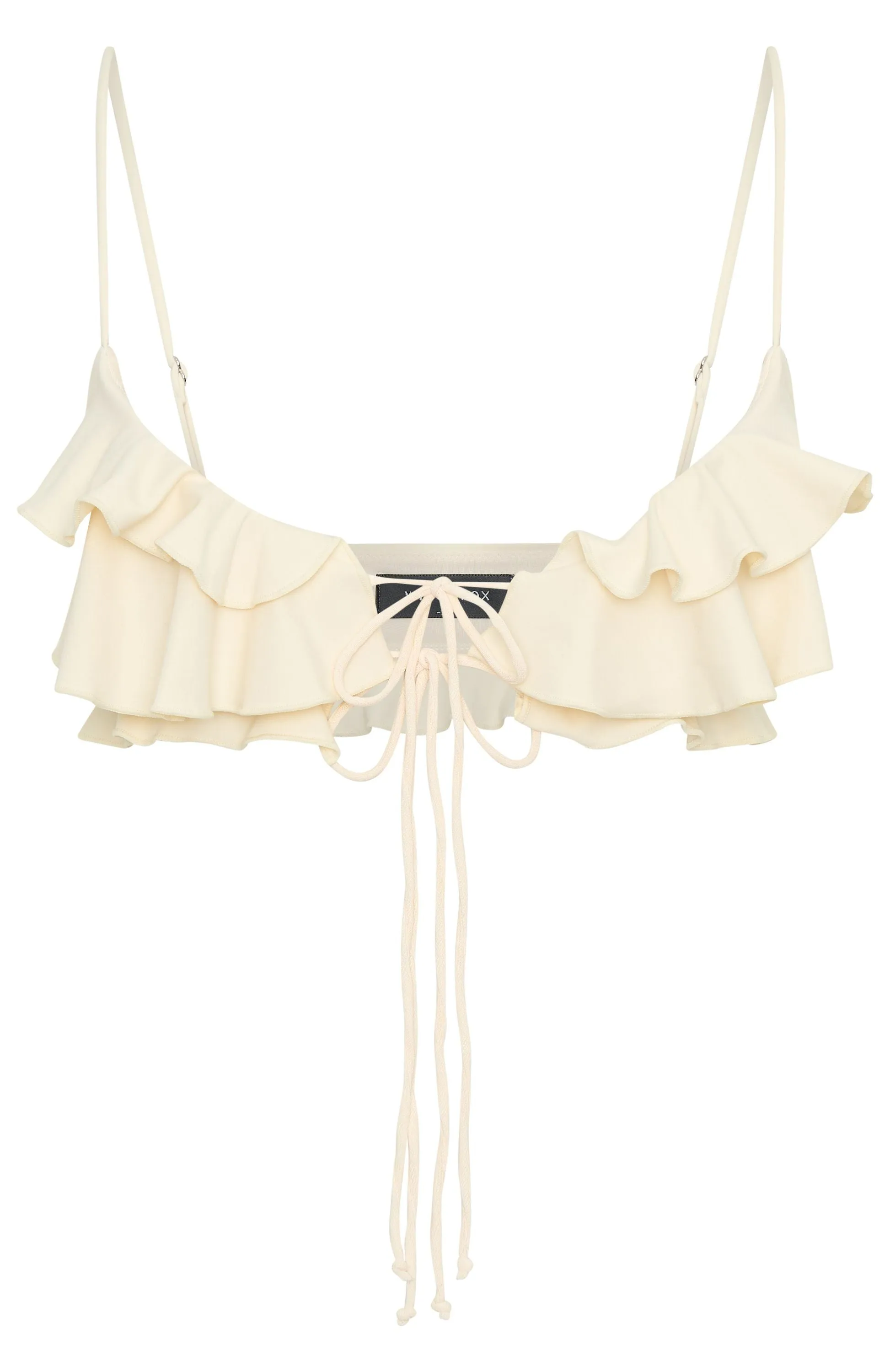 Crochet Style Twist Knot Details At First Sight Top Cream