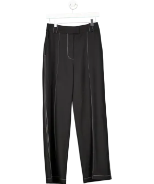 Attire The Studio Black Topstitched Trousers UK S