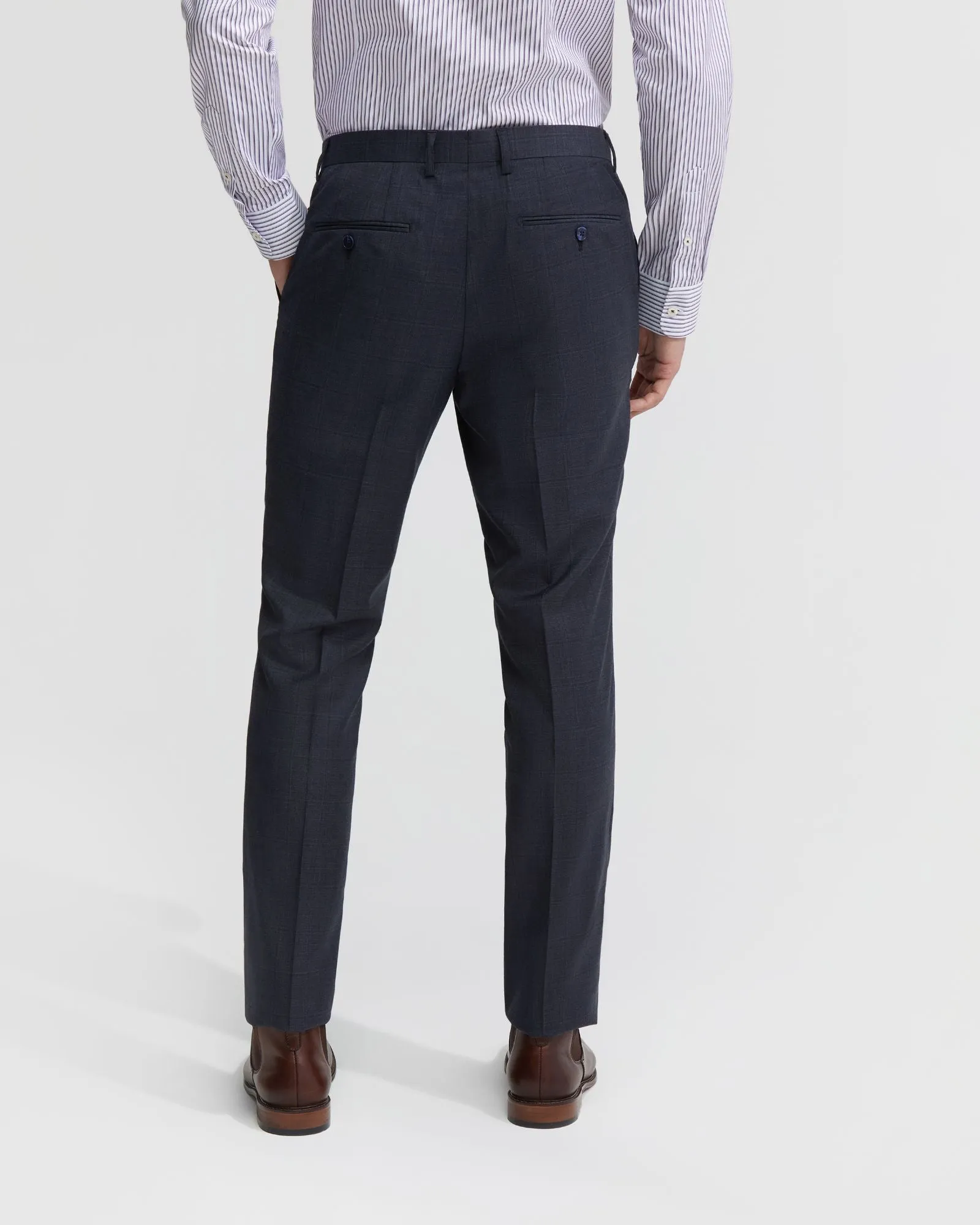 Auden Checked Wool Suit Trousers