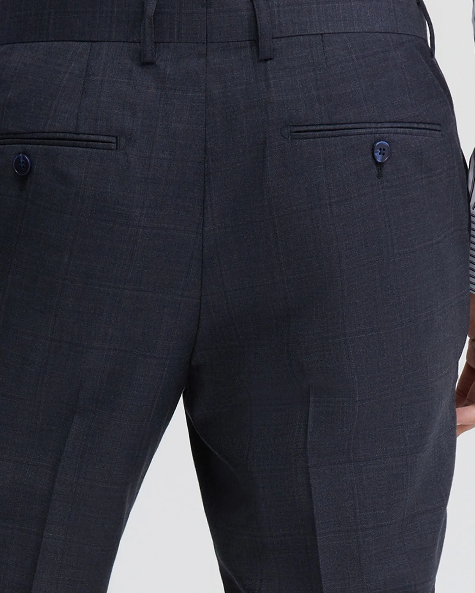 Auden Checked Wool Suit Trousers