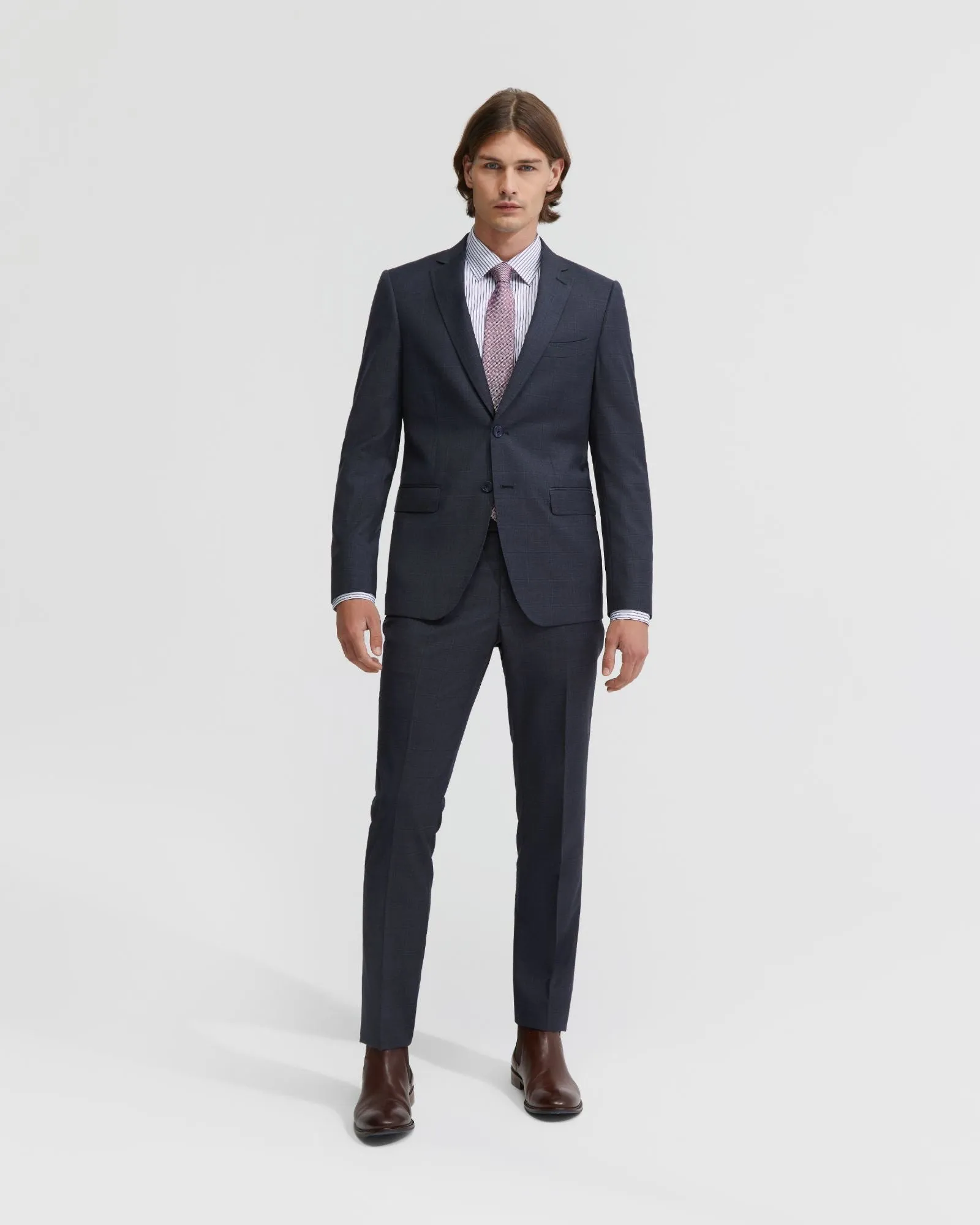 Auden Checked Wool Suit Trousers