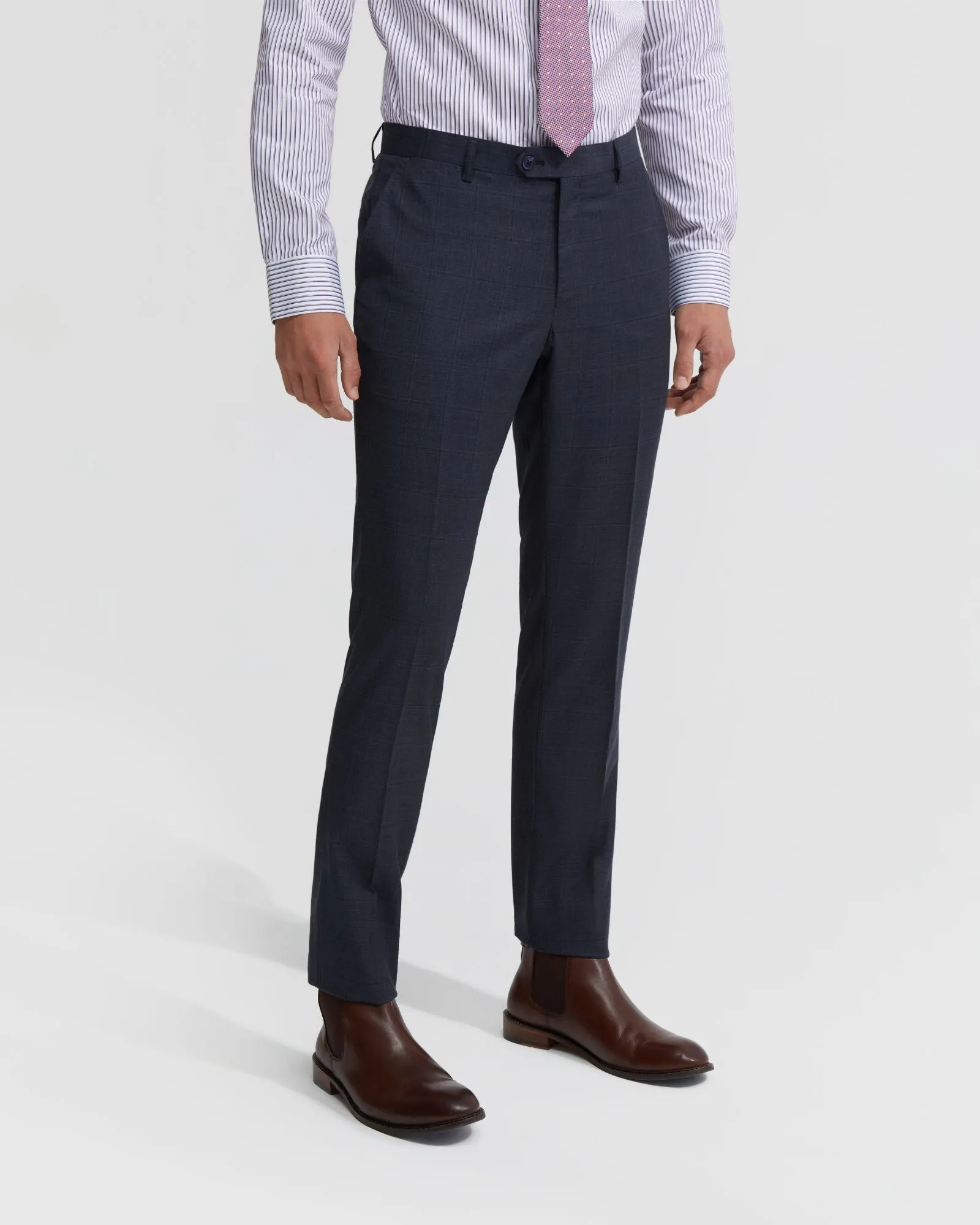 Auden Checked Wool Suit Trousers