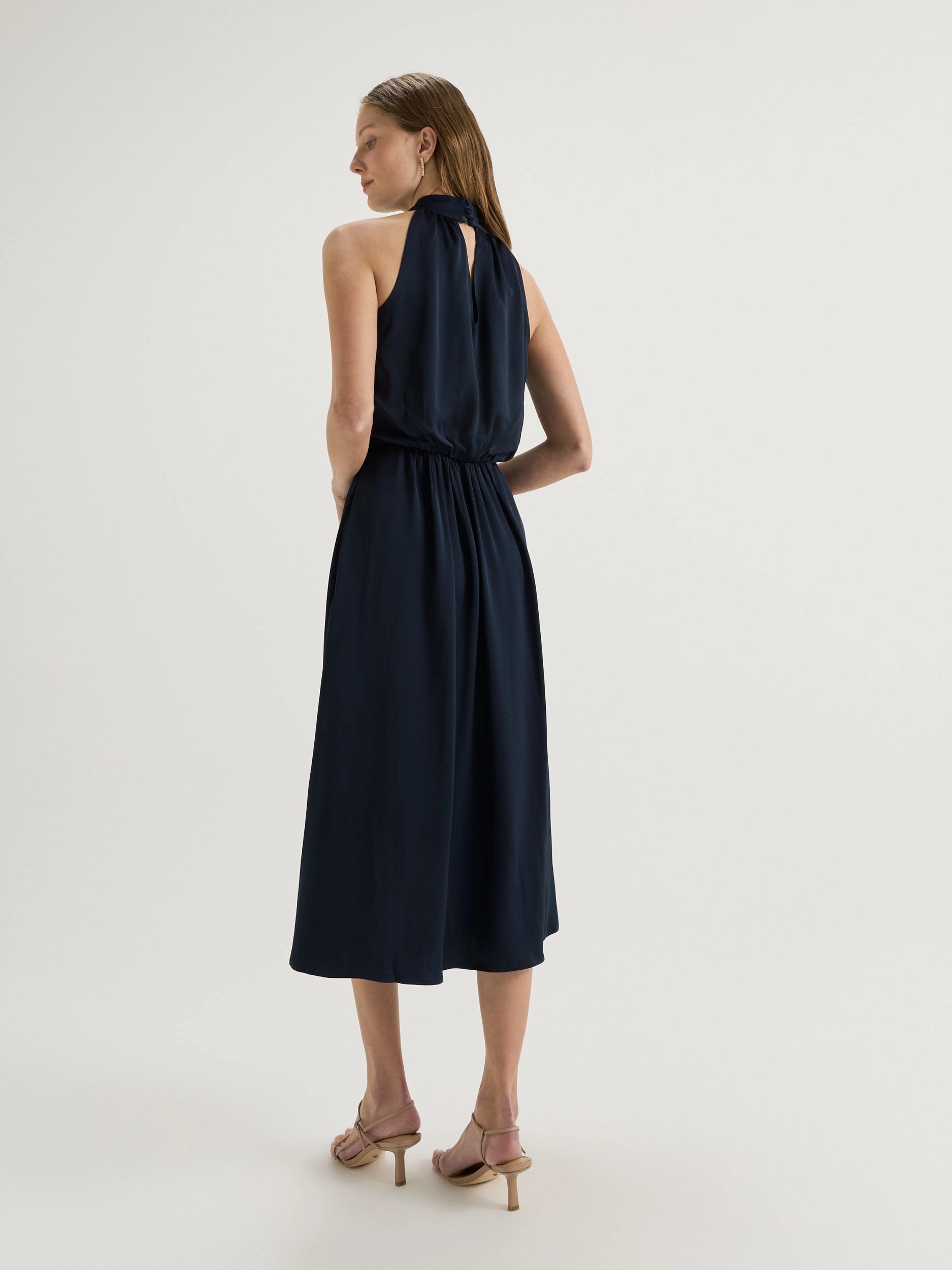 Office Classic Open Design Aurelia Halter Dress