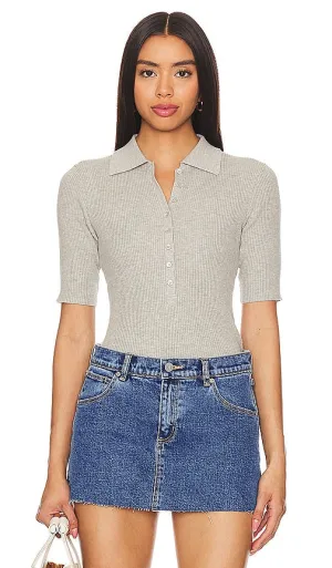 Autumn Cashmere Polo in Grey