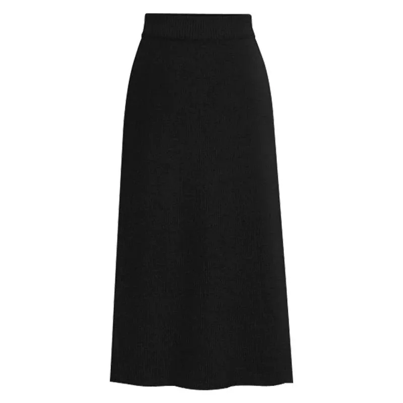 Autumn Winter Knit Pencil Skirt Women High Waist Skirts Womens Knited Split Midi Skirt For Women Autumn 6XL
