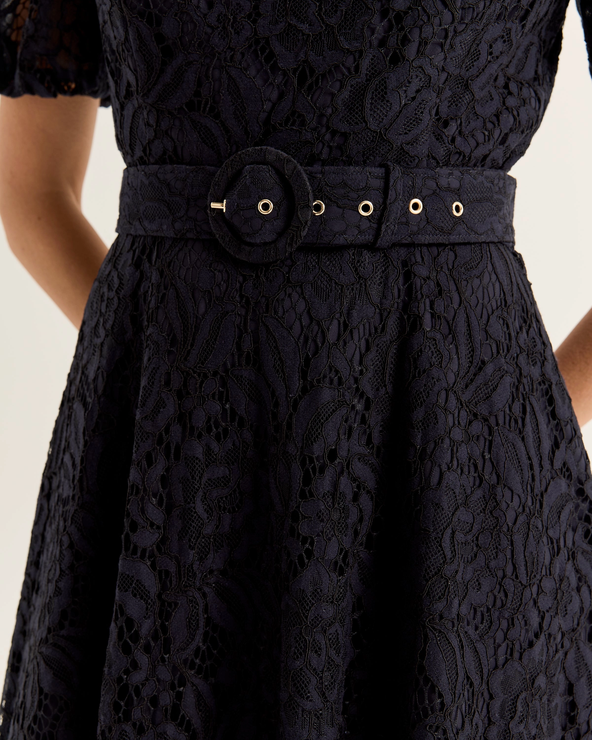 Avette Lace Dress Tassel-Detail Date Vibe