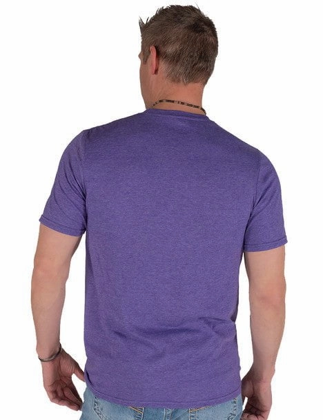 Skin Friendly Lining B Tuff Mens Left Chest Logo Purple Cotton Blend S/S T-Shirt
