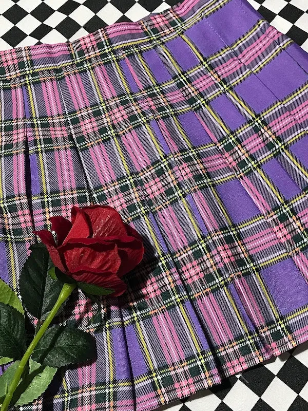 Back to Stock [Plus size] E-girl purple plaid skirt