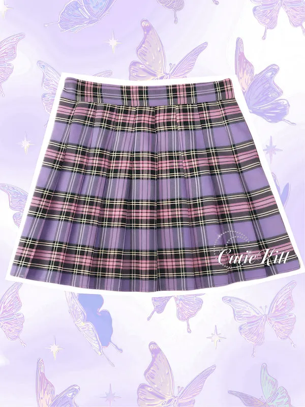 Back to Stock [Plus size] E-girl purple plaid skirt