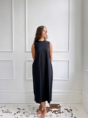 Essential Piece Back Folded Jersey Dress - FINAL SALE