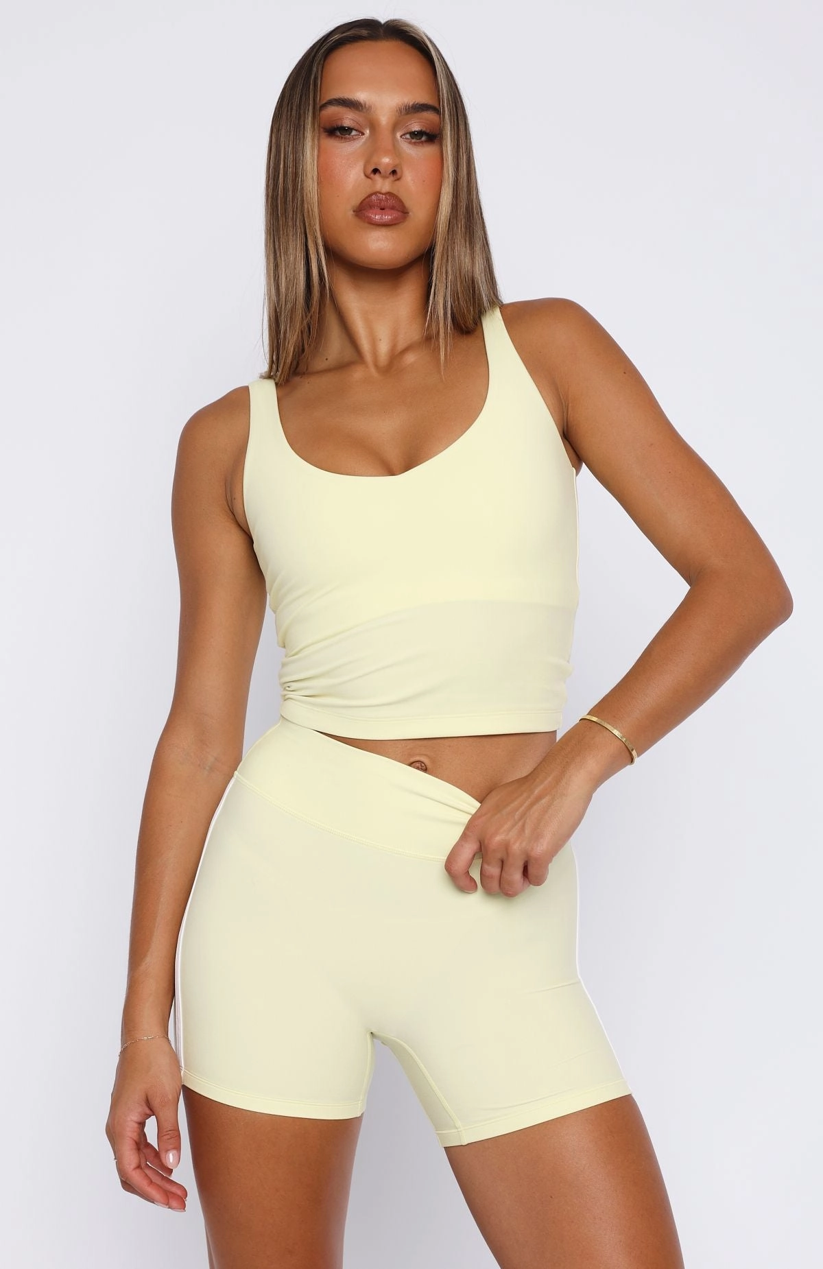 Balance Sports Crop Lemon QuickDryConstruction Versatile Layering Piece