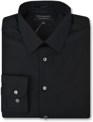 Banana Republic Mens 801207 Slim Fit Wrinkle Resistant Untucked Button Down Shirt,
