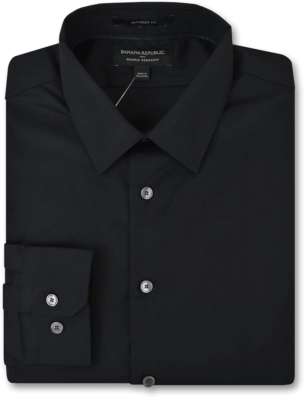 Banana Republic Mens 801207 Slim Fit Wrinkle Resistant Untucked Button Down Shirt,