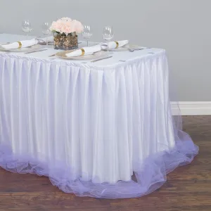 Bargain 14 ft. Two Tone Tulle Chiffon Table Skirt (2 Colors)