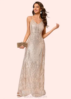 Baylee V-Neck Sheath/Column Sequin Dresses BF2P0022440