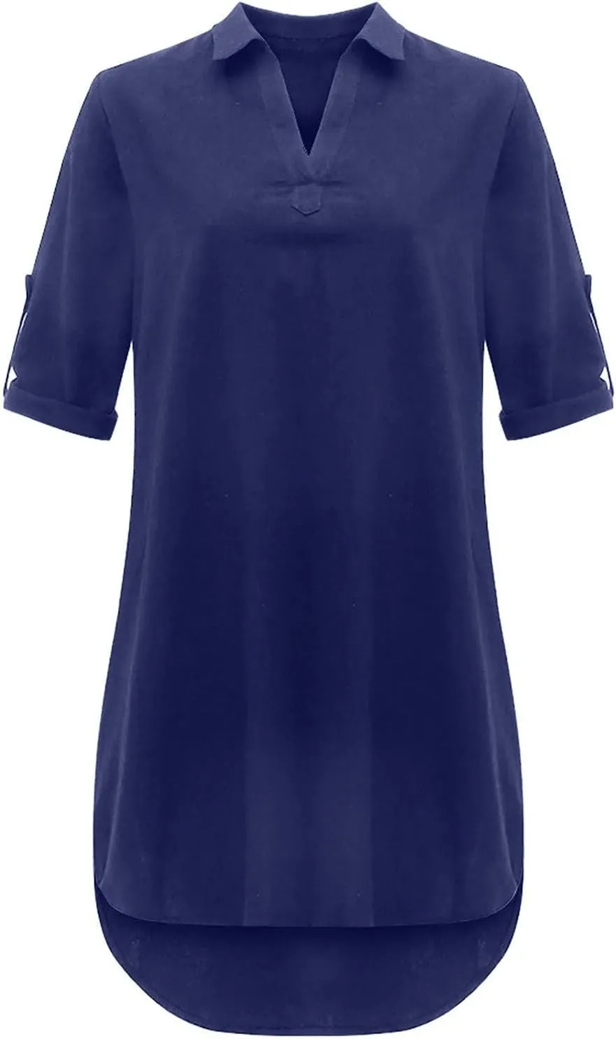 Beach Cover Ups for Women Loose Fit Cotton and Linen Short Sleeve Shirt Lapel Dresses Bathing Suit Cover Up Dresses