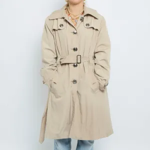 Beige Hooded Belted Trench Coat - UK 14