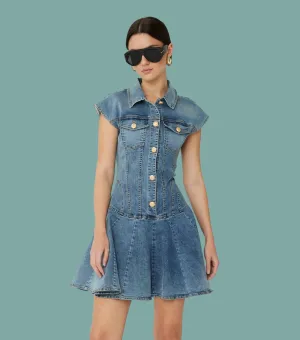 Velvet-Edge Lightweight warm-weather dress Tina Dress