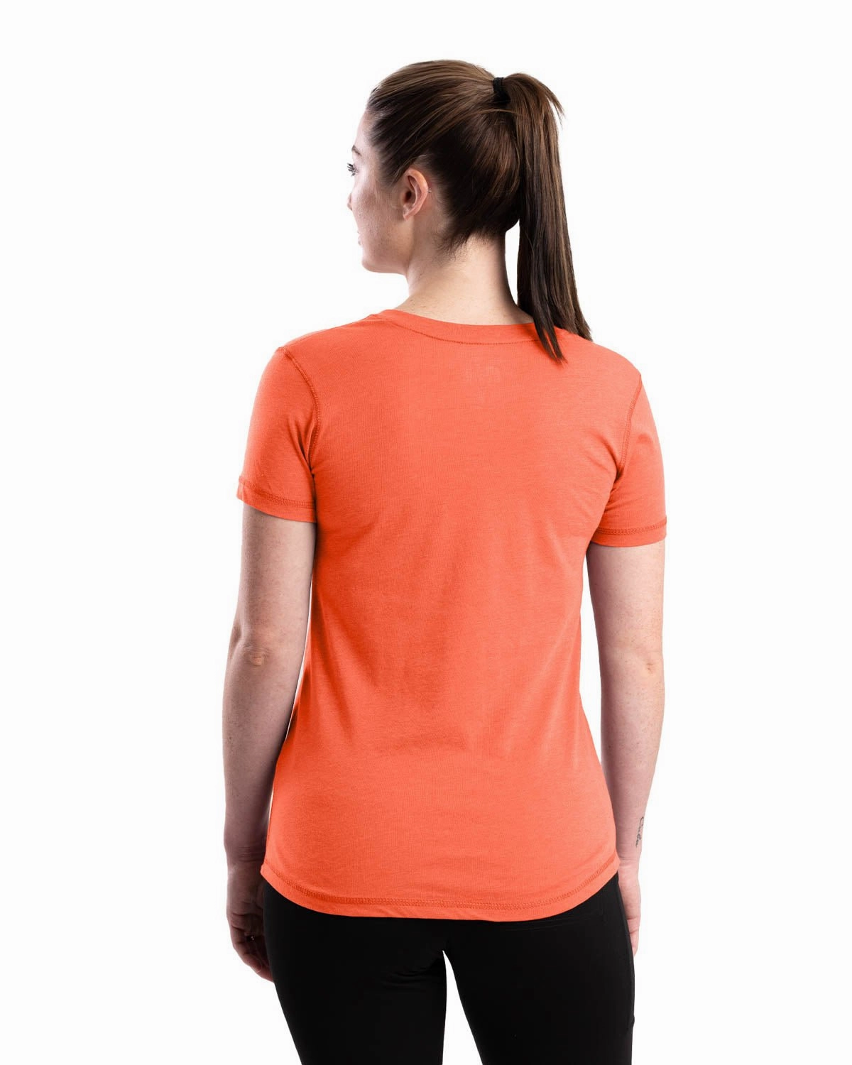 Casual Friday Affordable Fashion Berne Coral Cotton Blend Ladies Lightweight Performance V-Neck S/S