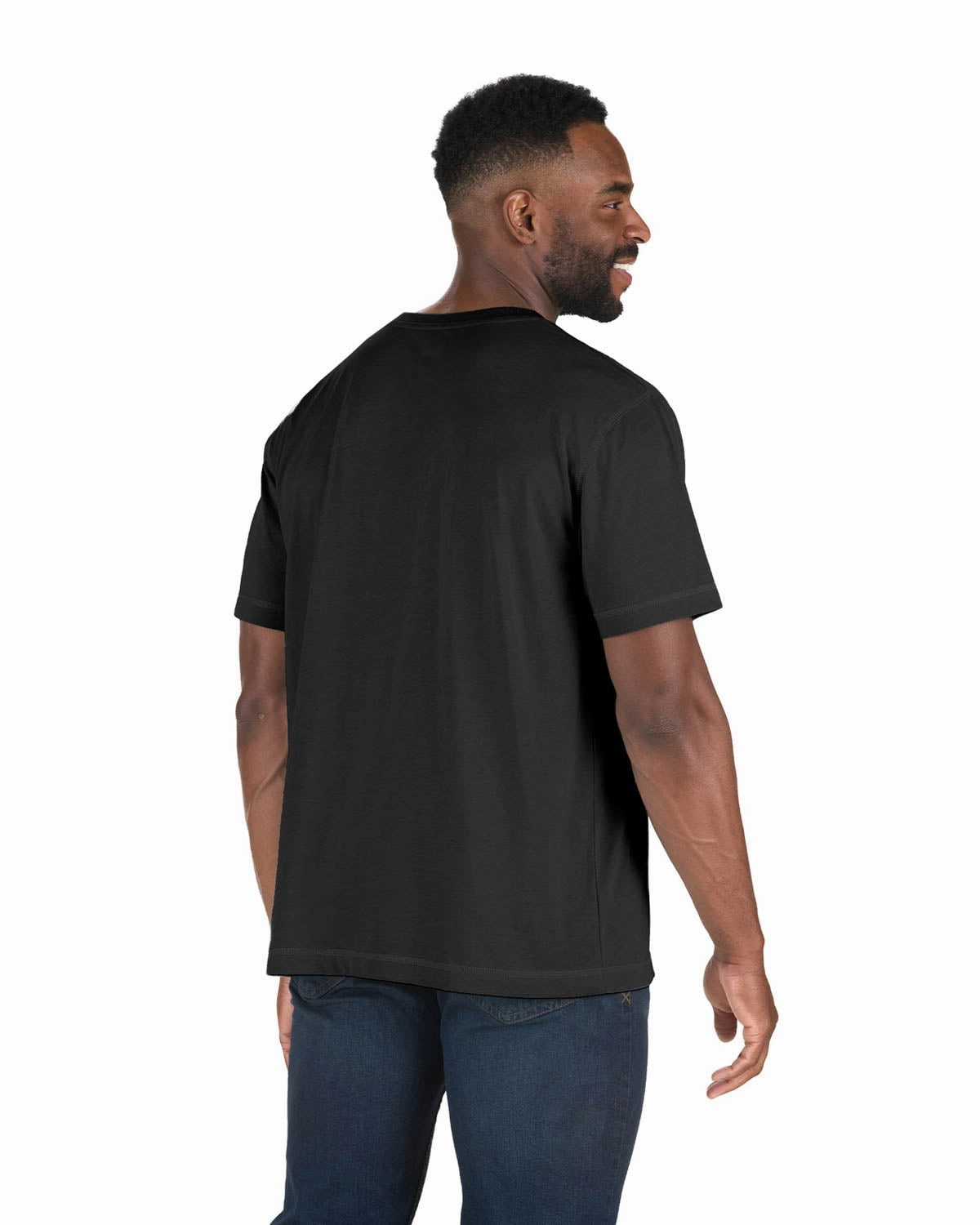 Berne Mens Black Cotton Blend Light Performance Tee S/S Seasonal Wear Minimalist fashion