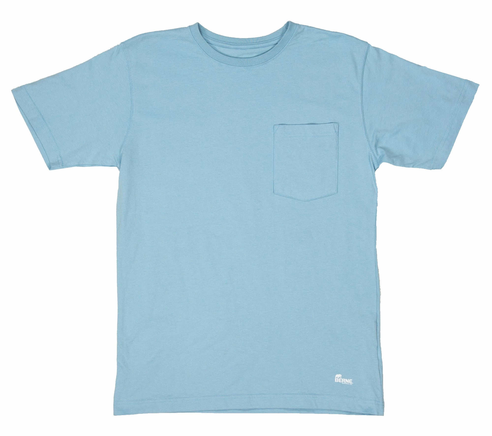 Berne Mens Carolina 100% Cotton Heavyweight Pocket Tee Versatile Comfort Style