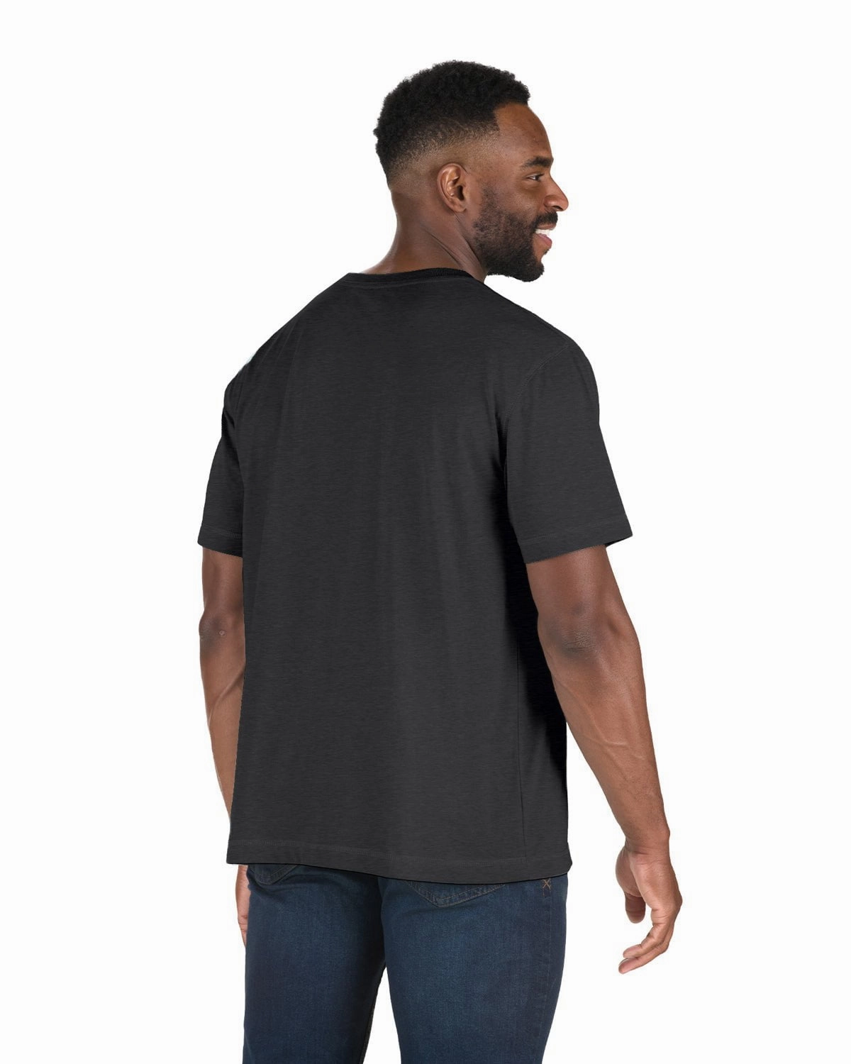 Performance Comfort Essential Clothing Berne Mens Performance Pocket Black Heathered Cotton Blend S/S T-Shirt