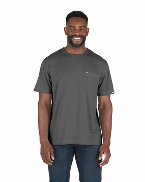 Versatile Look Stretchable Material Berne Mens Slate Cotton Blend Light Performance Tee S/S