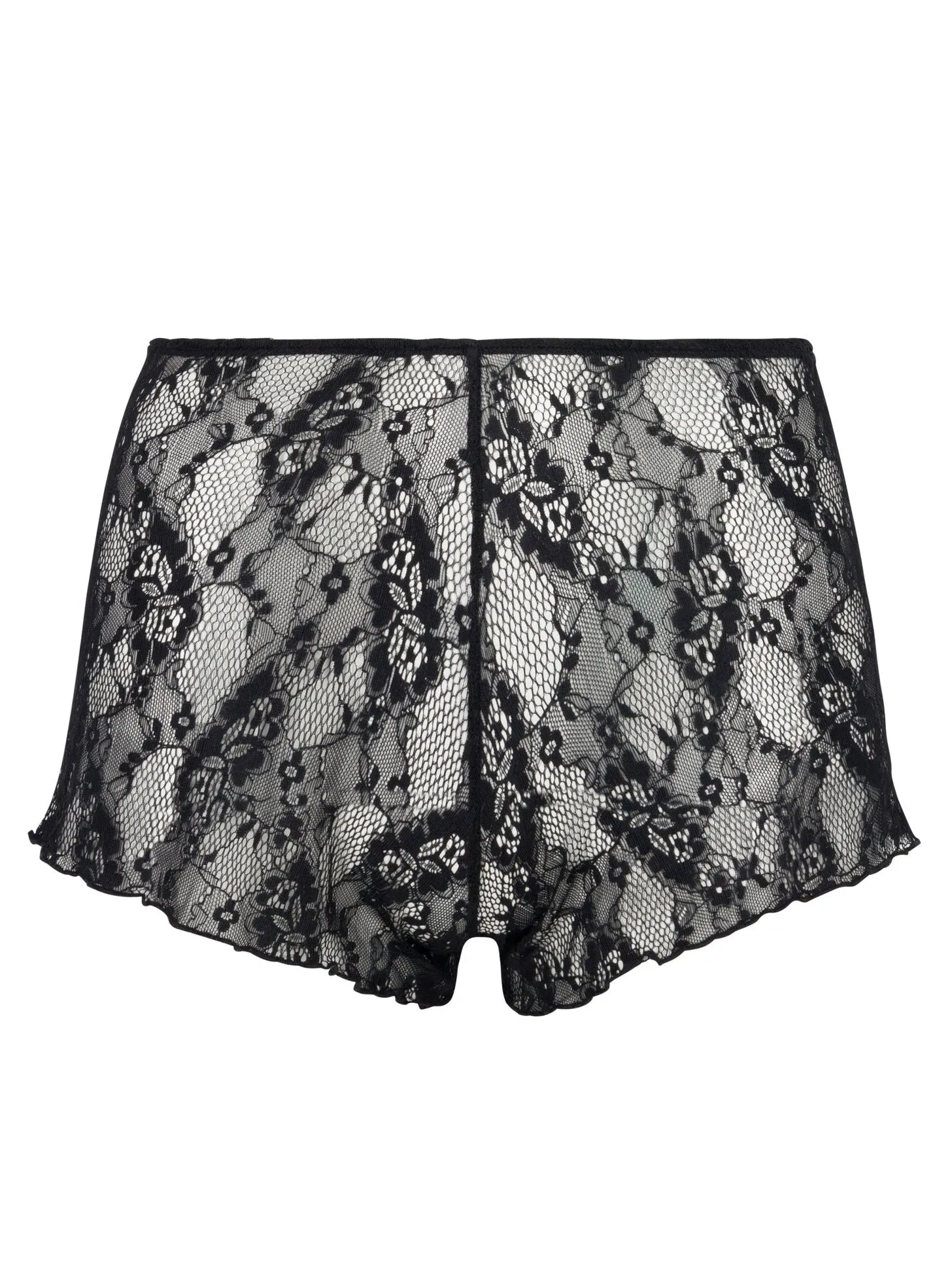 Bisou Short | Black Embroidered Detail Hygienic Coating