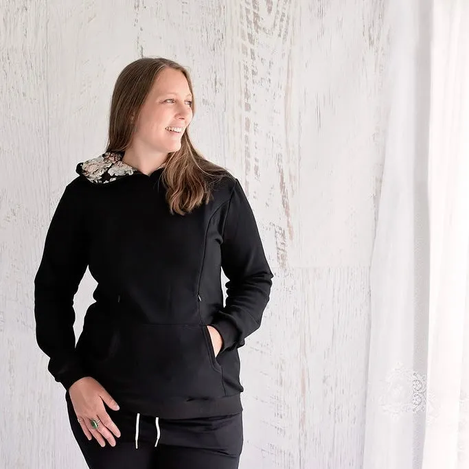 Black Breastfeeding Hoodie