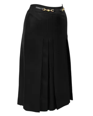 Black Pleated Skirt