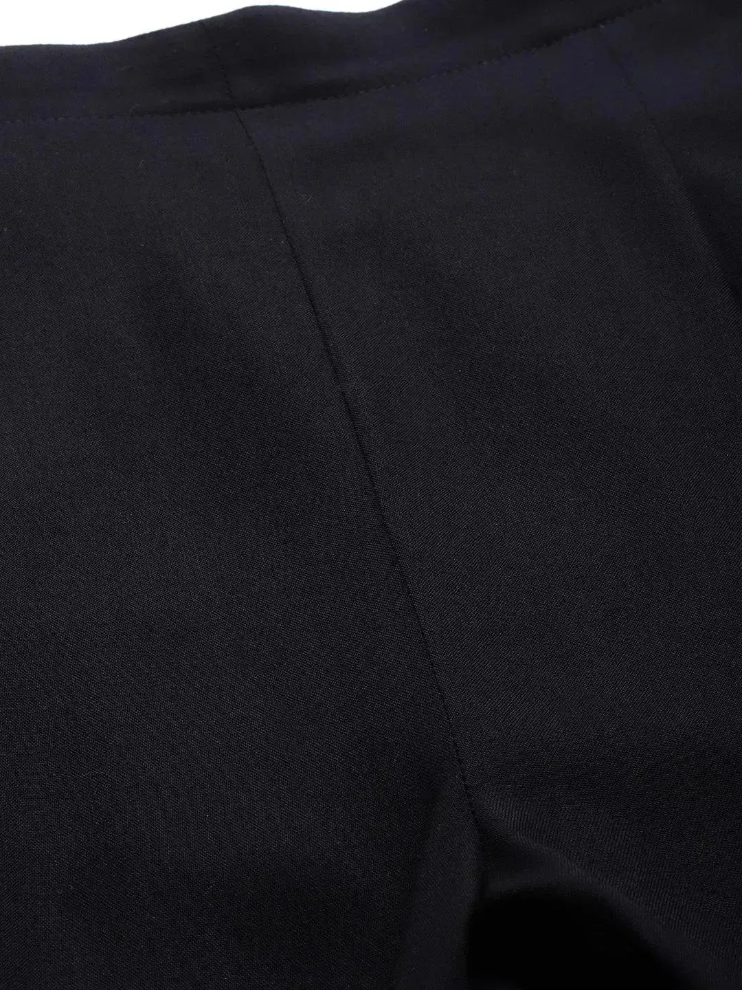 Black Solid Rayon Trousers