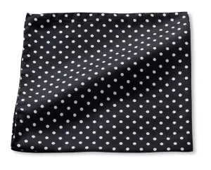 Black/White Windsor Dots Pocket Square - 5178