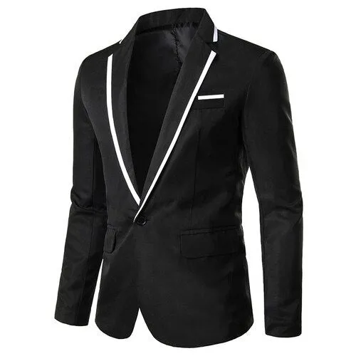 Blazers Masculino Homme Slim Fit Stylish Casual Solid Blazer Business Wedding Party Outwear Coat Suit Top Regular