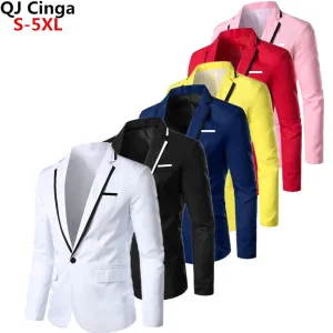 Blazers Masculino Homme Slim Fit Stylish Casual Solid Blazer Business Wedding Party Outwear Coat Suit Top Regular