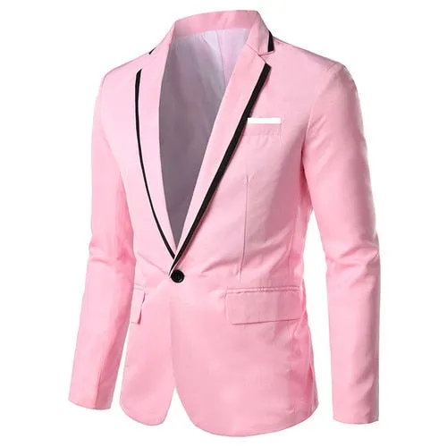 Blazers Masculino Homme Slim Fit Stylish Casual Solid Blazer Business Wedding Party Outwear Coat Suit Top Regular