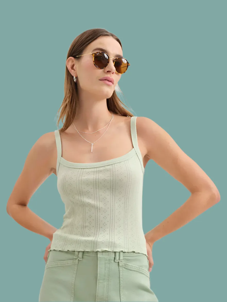 Cooling Technology Wide Armholes Blossom Baby Tank - Pistachio
