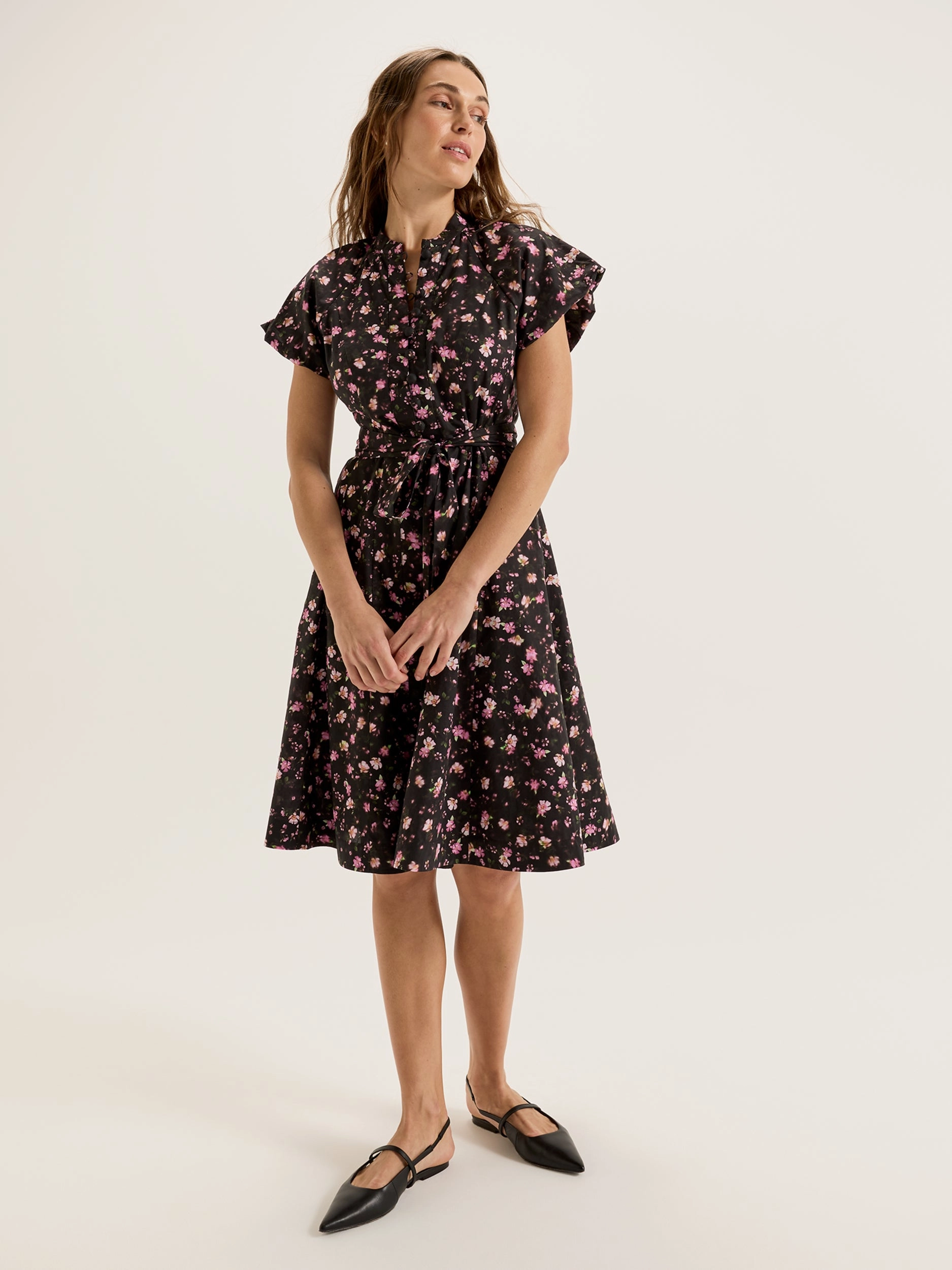 Blossom Mini Dress Wave Soft Shiny-Lining