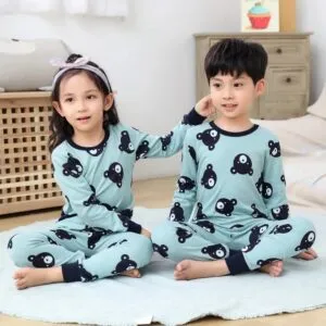 Blue Bear Printed Kid Suit
