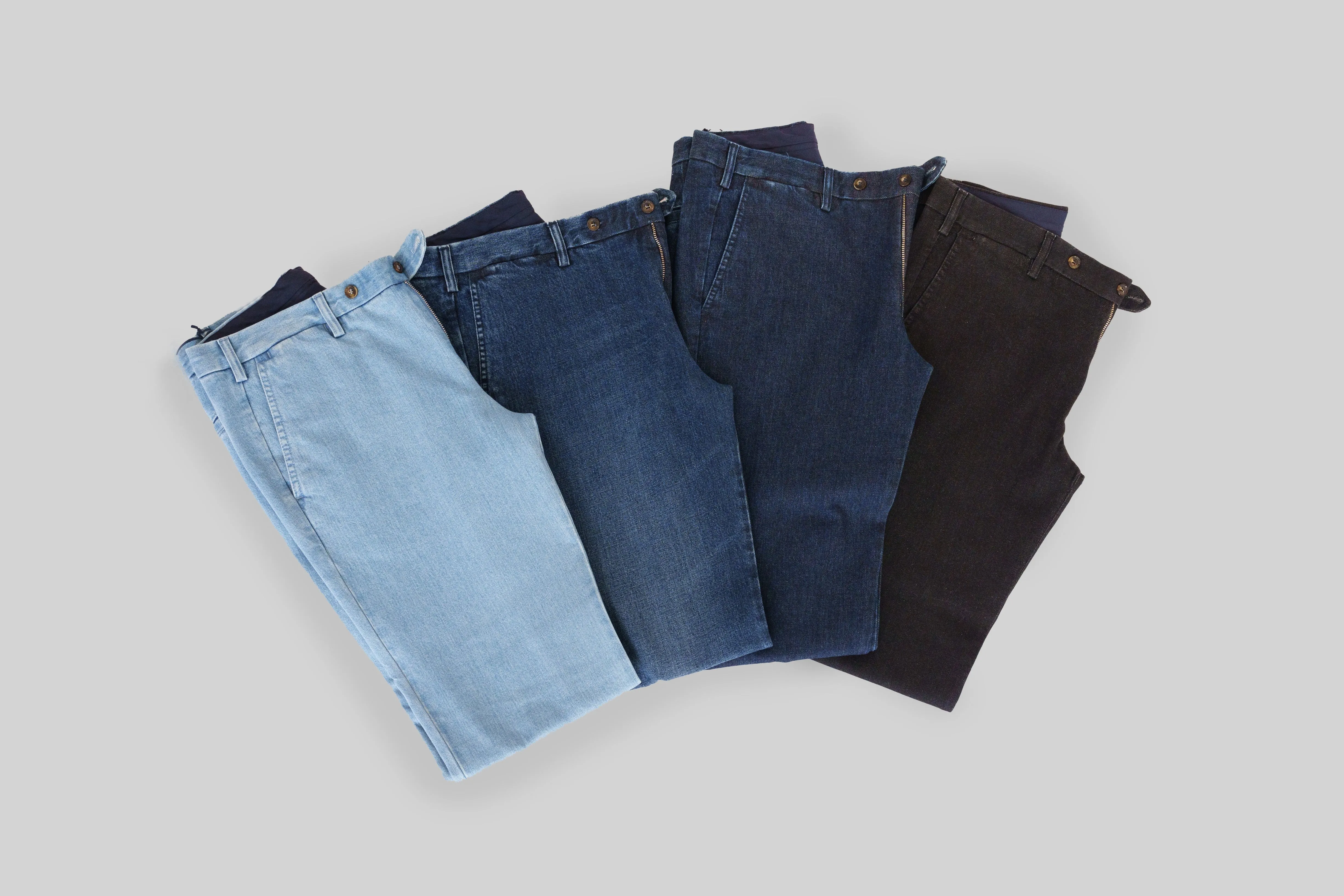 Blue denim cotton sport trousers