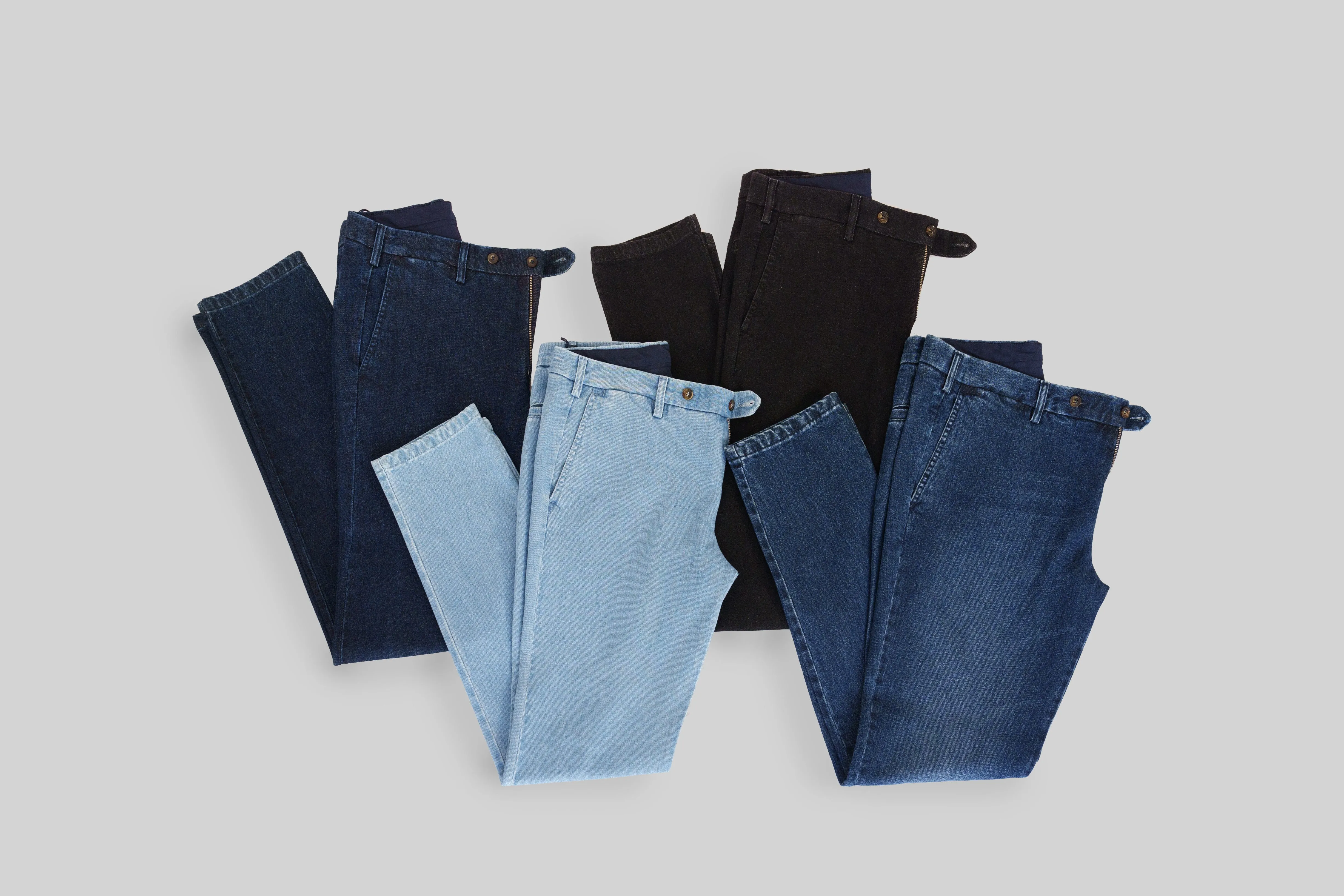 Blue denim cotton sport trousers