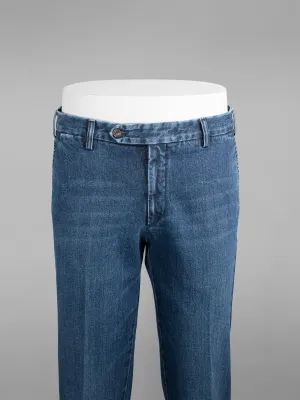 Blue denim cotton sport trousers