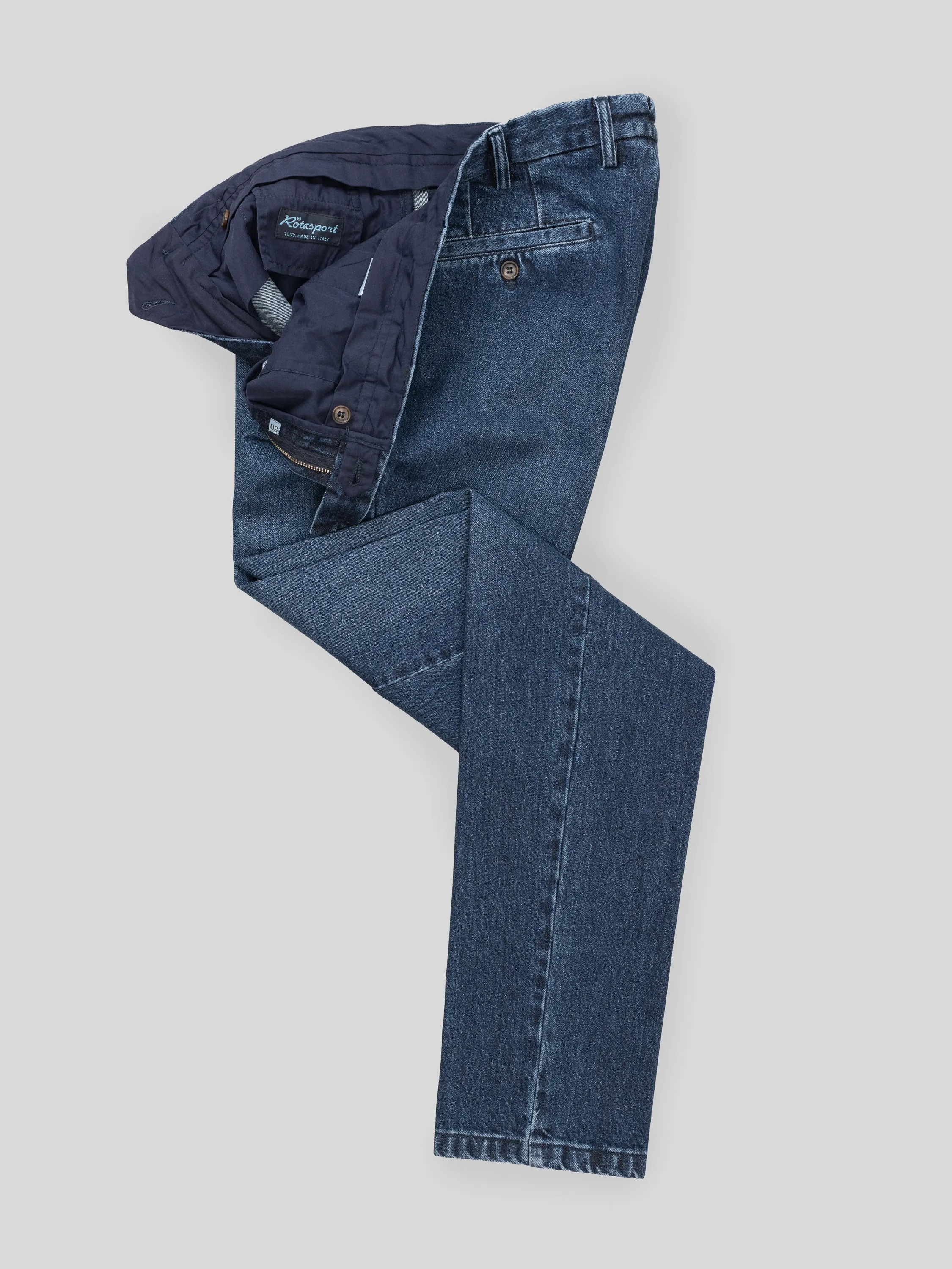 Blue denim cotton sport trousers